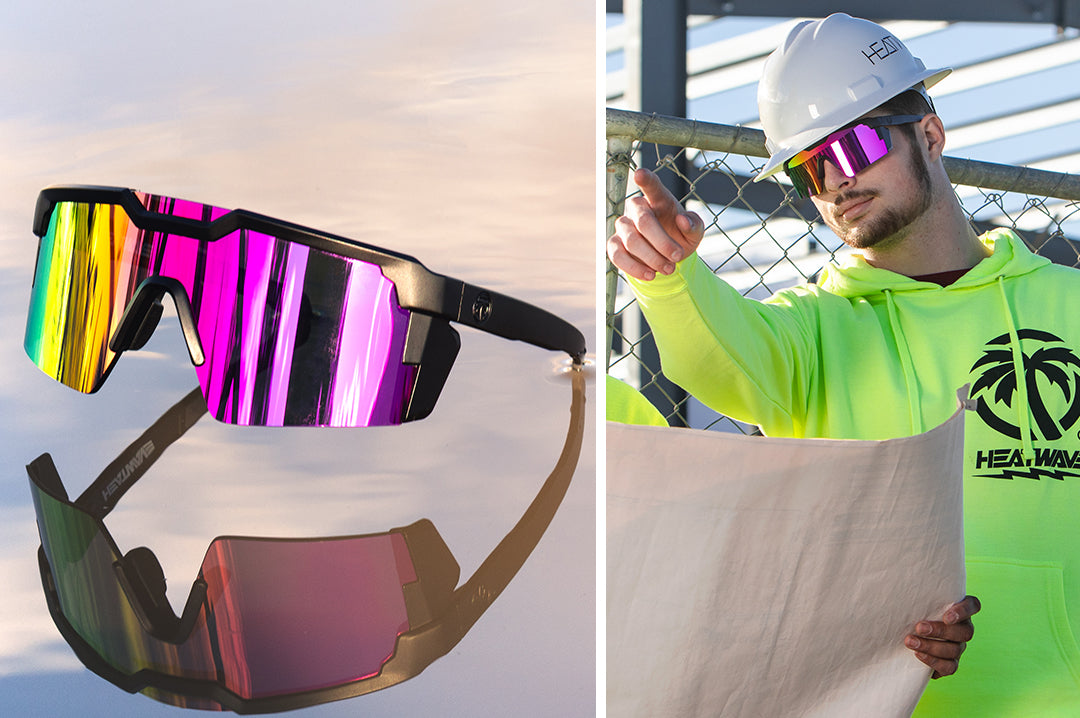 Heat Wave Visual Future Tech Black Frame Savage Spectrum sunglasses view 5