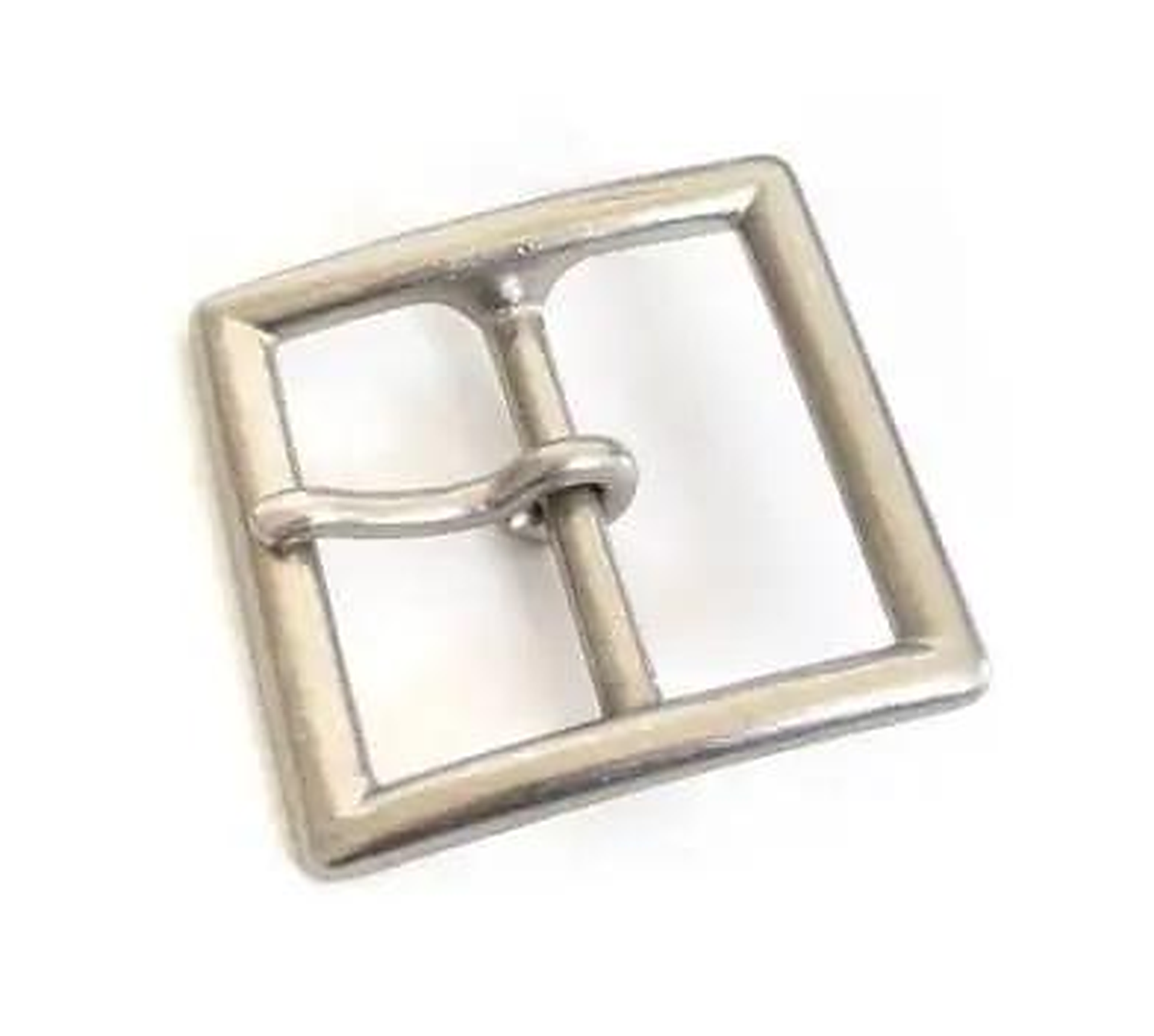 Silver Garrison Belt Buckle - detail view