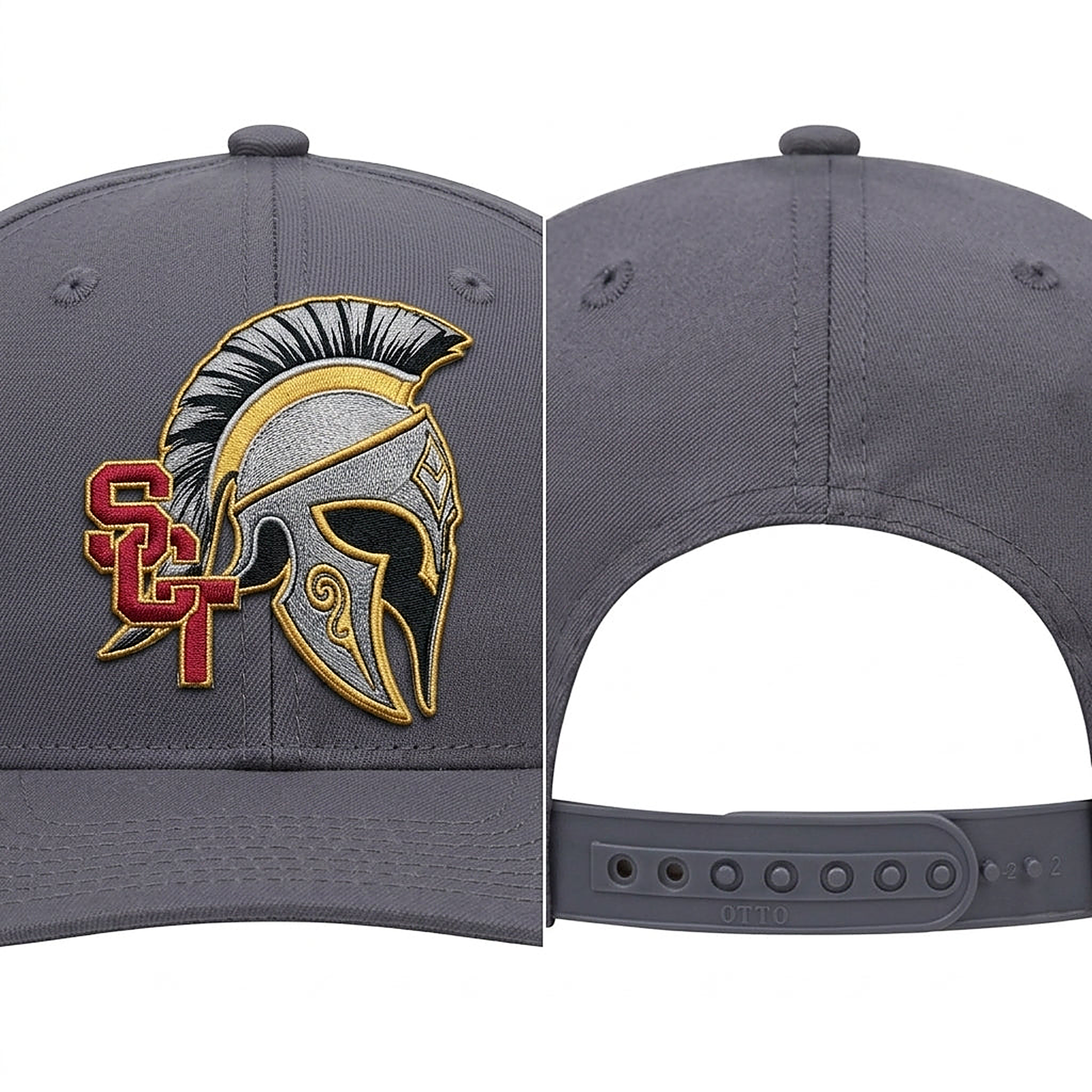 Siskiyou Trojans snapback-5panel-pro Dark Gray back