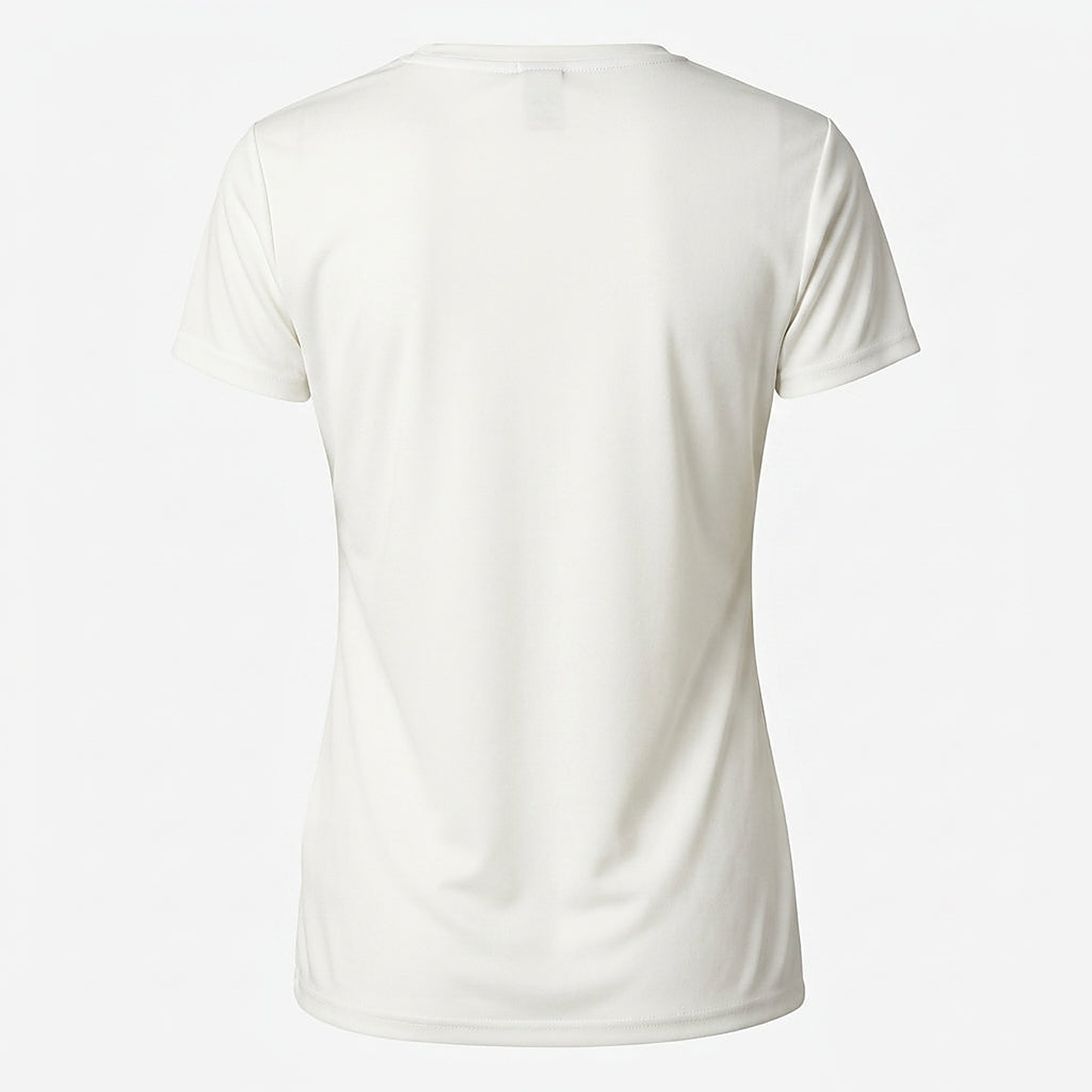 Siskiyou Trojans SCT crest on White ladies-ss-tee (back view)