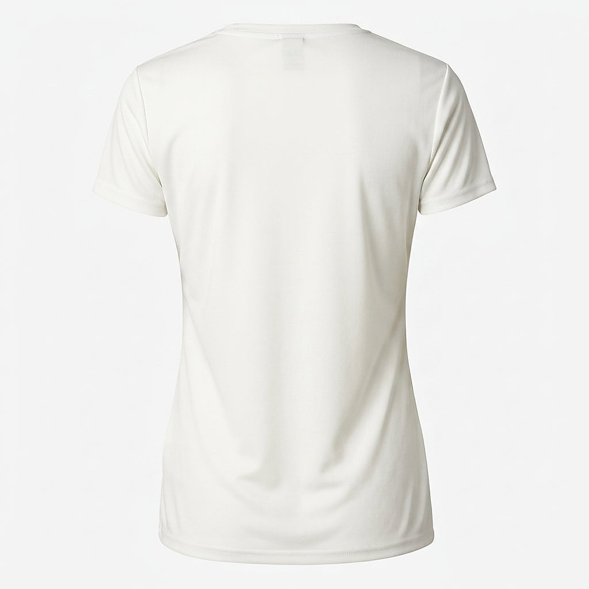 Siskiyou Trojans SCT crest on White ladies-ss-tee (back view)