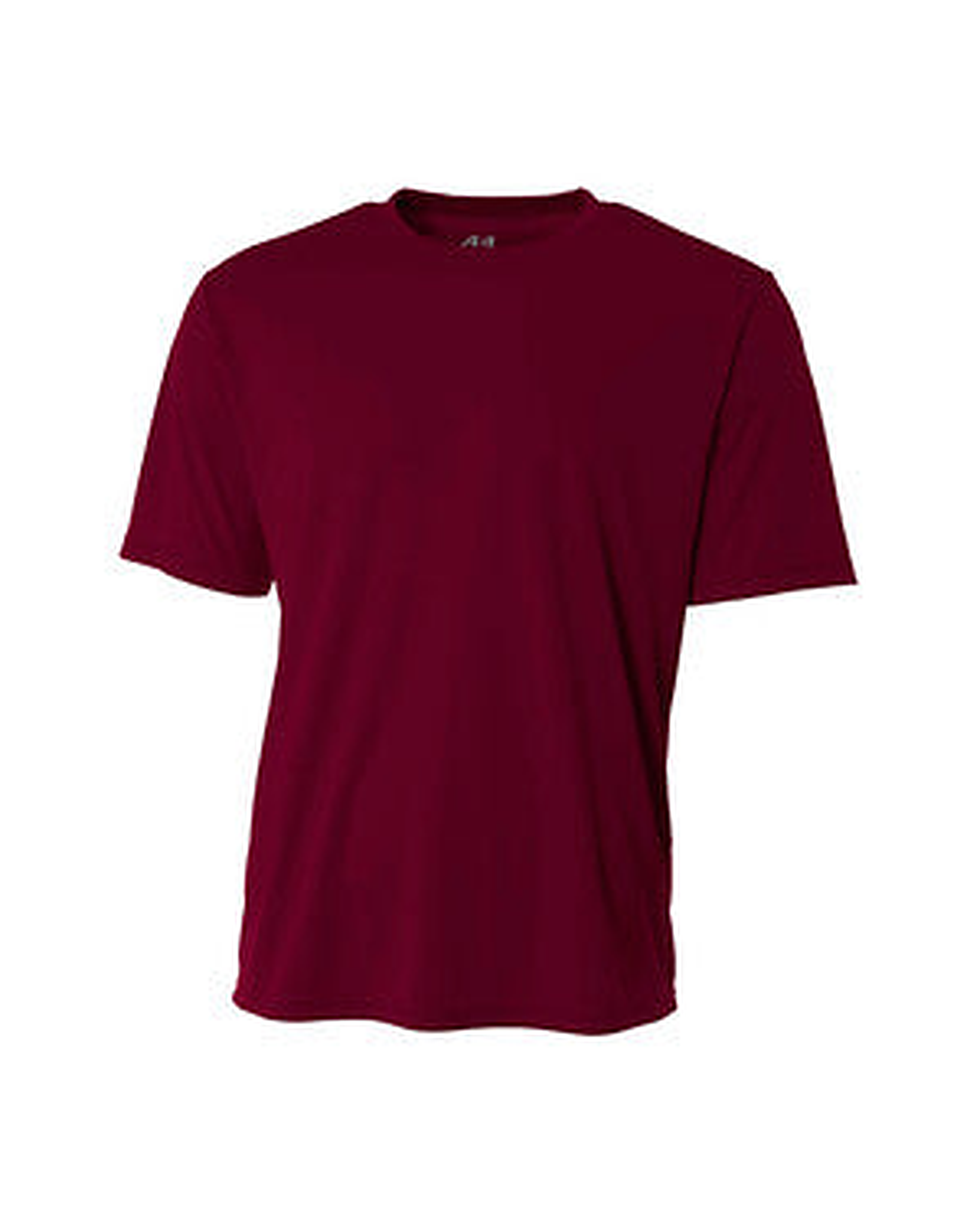 A4 Cooling Performance Tee in Maroon — Siskiyou Trojans SCT crest embroidered left chest