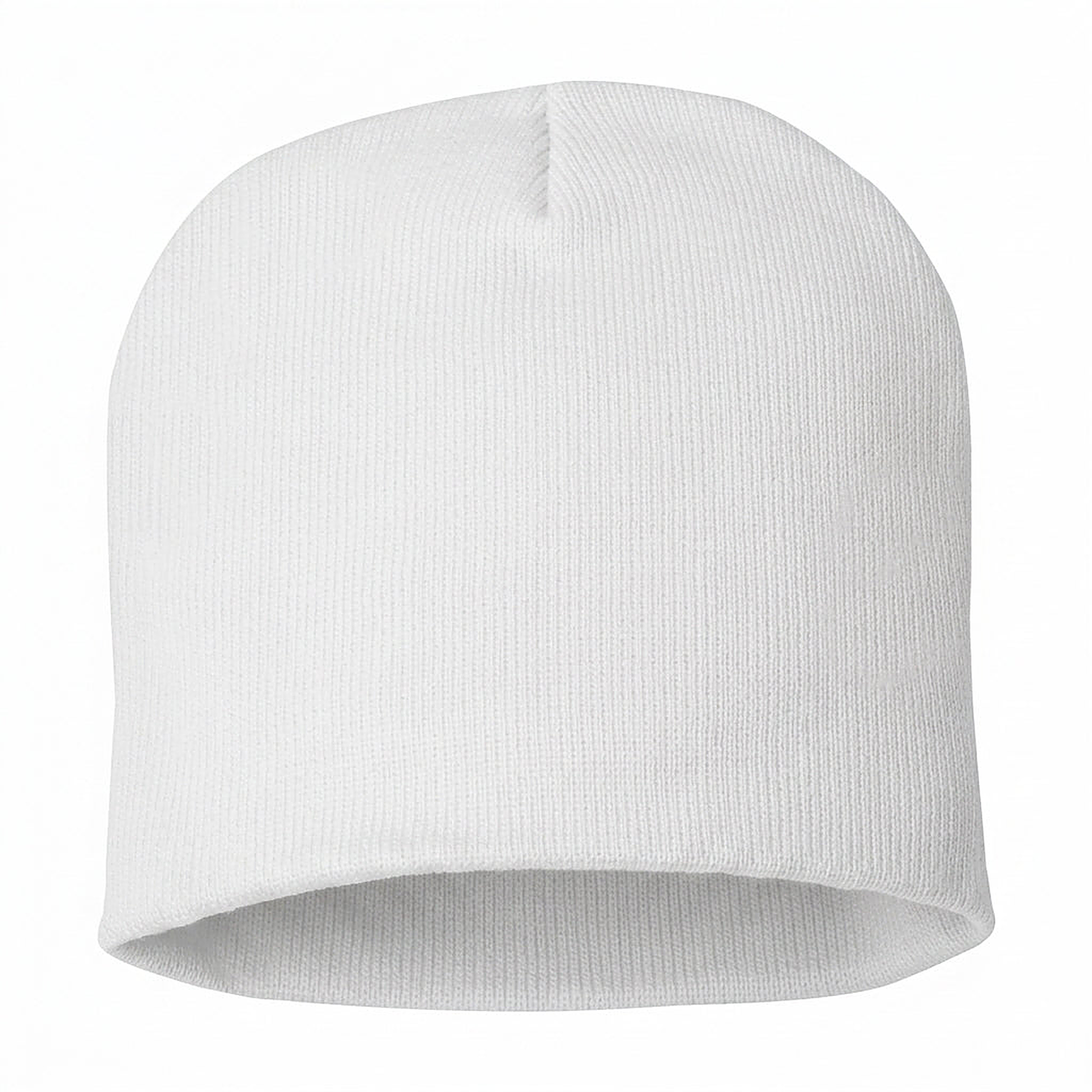 Siskiyou Trojans SCT crest on White short-beanie (back view)