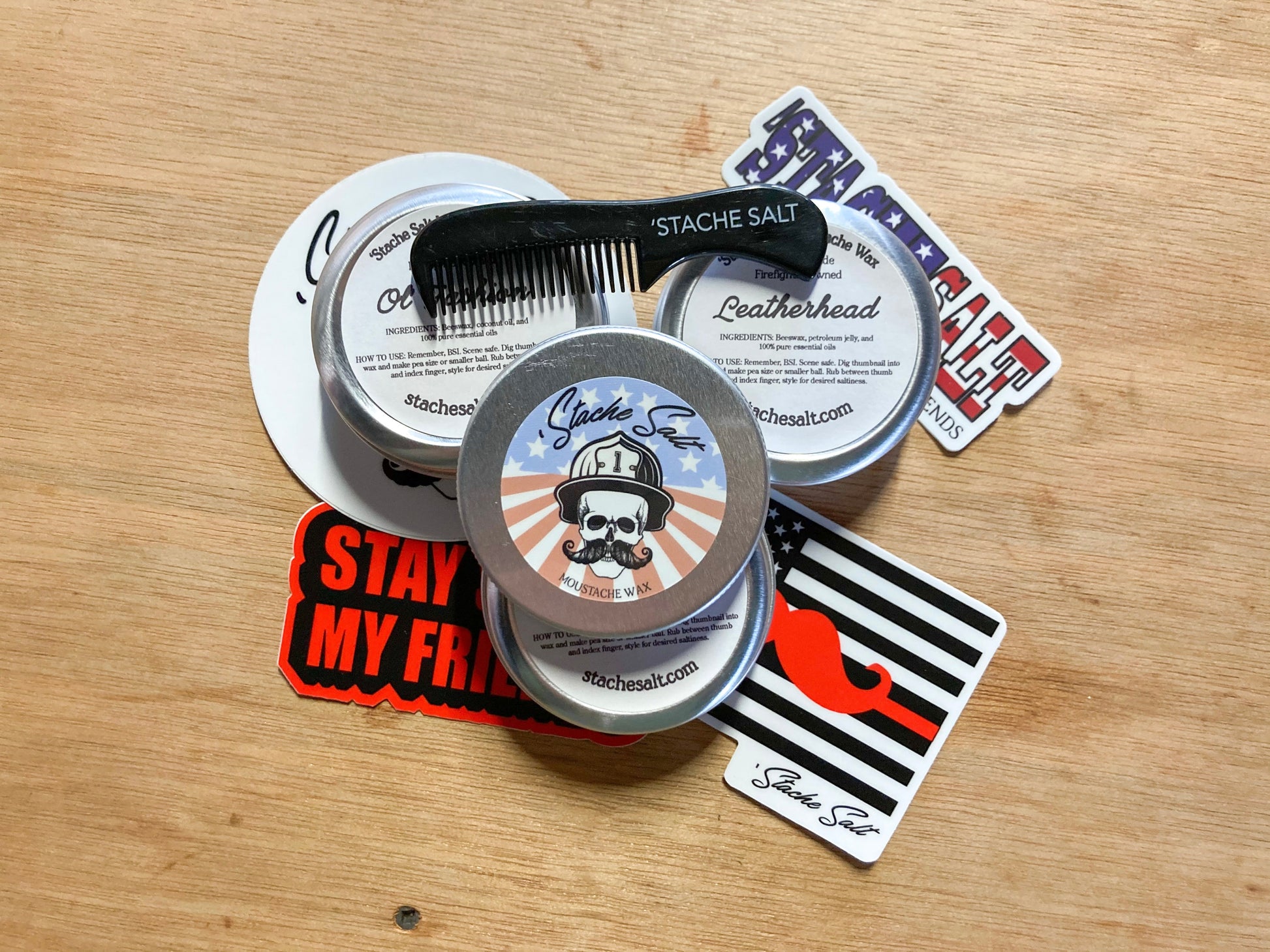 Stache Salt Mini Moustache Comb (2)