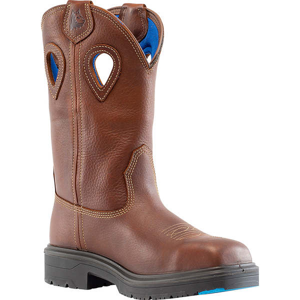Steel Blue - Blue Heeler Men's Steel Toe Electrical Hazard Waterproof Pull-On Western
