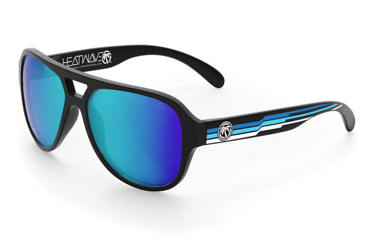 Supercat Sunglasses: Side Stripe Blue - Heatwave