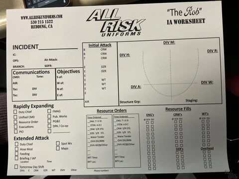 "The Rob" All Hazard Run Sheet