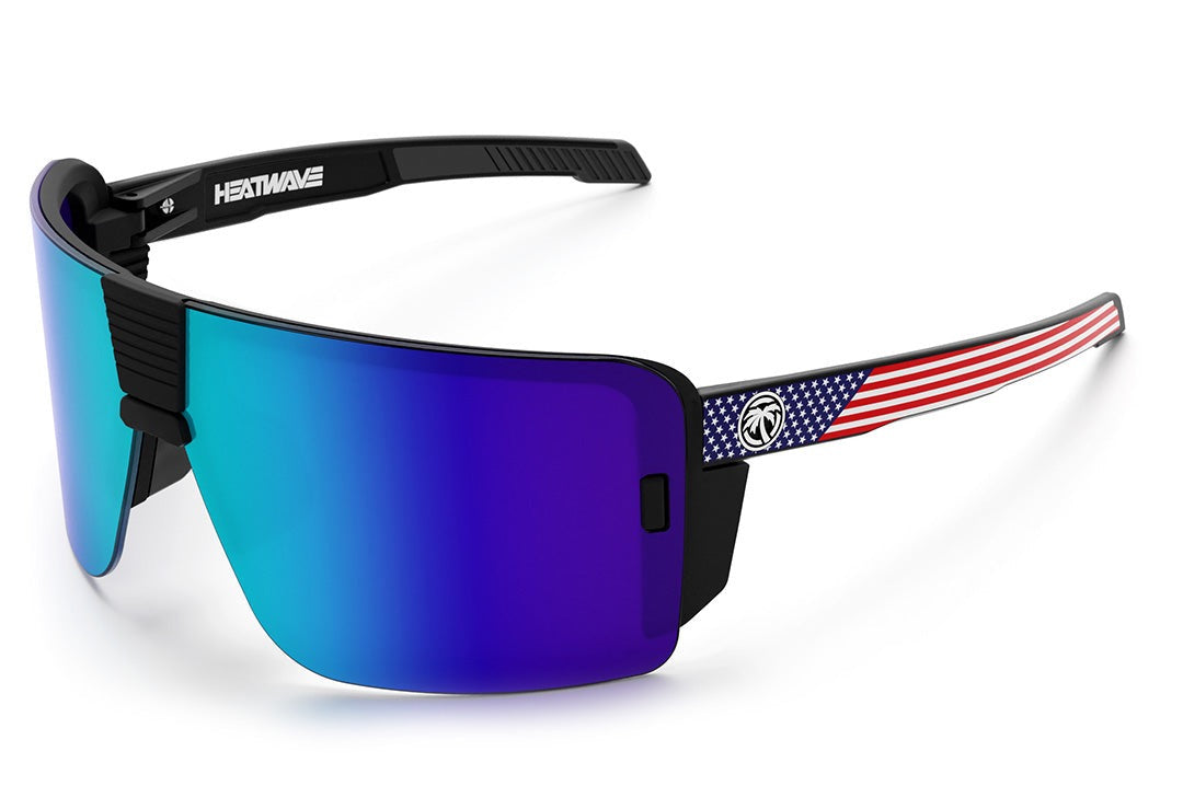 Heat Wave Visual XL Vector USA Stars and Stripes Customs sunglasses view 1