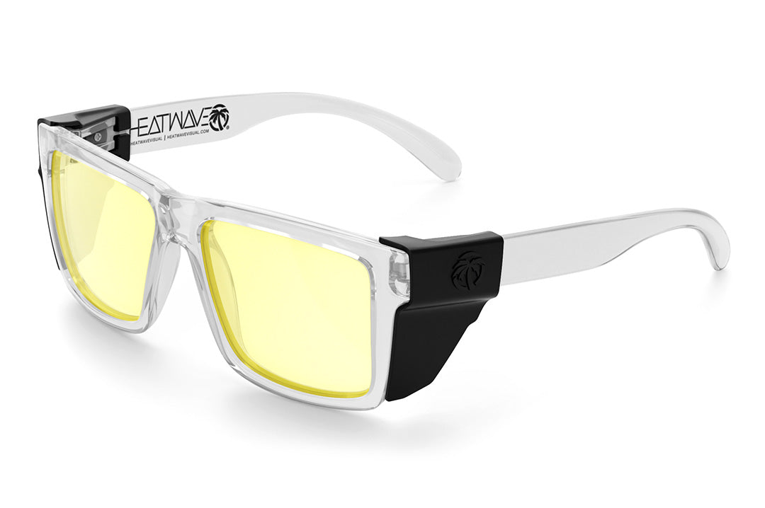 Heat Wave Visual VISE Vapor Clear Frame Hi-Vis Yellow Lens sunglasses view 4