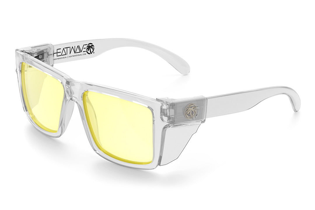 Heat Wave Visual VISE Vapor Clear Frame Hi-Vis Yellow Lens sunglasses view 2