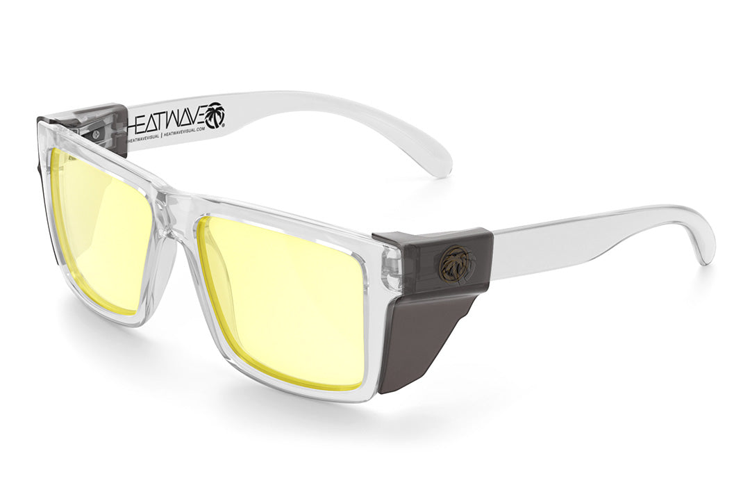 Heat Wave Visual VISE Vapor Clear Frame Hi-Vis Yellow Lens sunglasses view 3