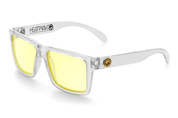VISE Z87 Sunglasses Vapor Clear Frame: Hi-Vis Yellow Lens