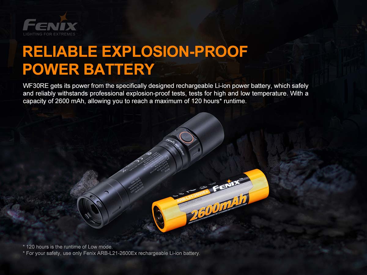 Fenix WF30RE Intrinsically Safe Flashlight -