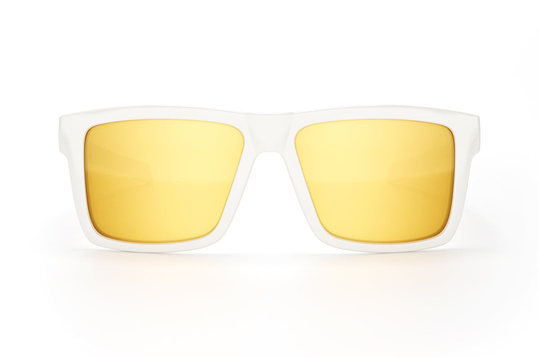 Heat Wave Visual Performance Vise GLOSS WHITE Gold Lens sunglasses view 4