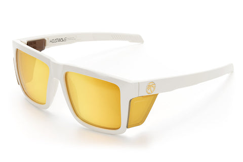 Performance XL VISE Sunglasses: GLOSS WHITE Gold Lens Z87+