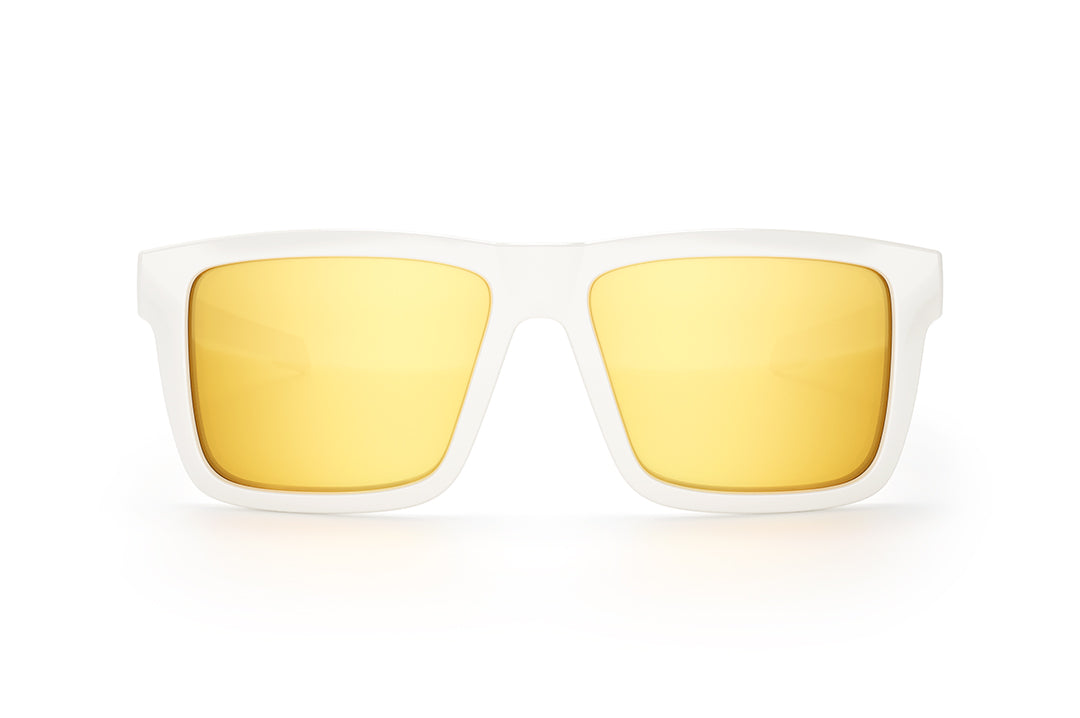 Heat Wave Visual Performance XL VISE GLOSS WHITE Gold Lens sunglasses view 4