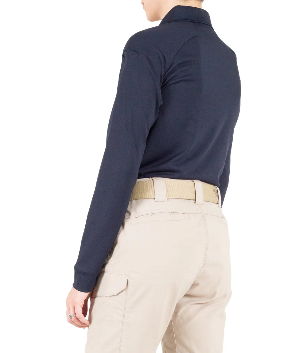 CAL FIRE First Tactical Womens Performance Long Sleeve Polo - side view
