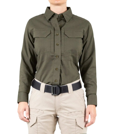 First Tactical Womens V2 Tactical Long Sleeve - OD Green