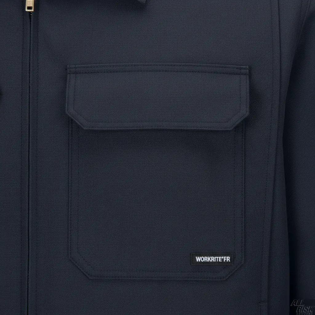 WorkRite Fire Service Jacket - Chest Pocket Detail Showing Functional Design