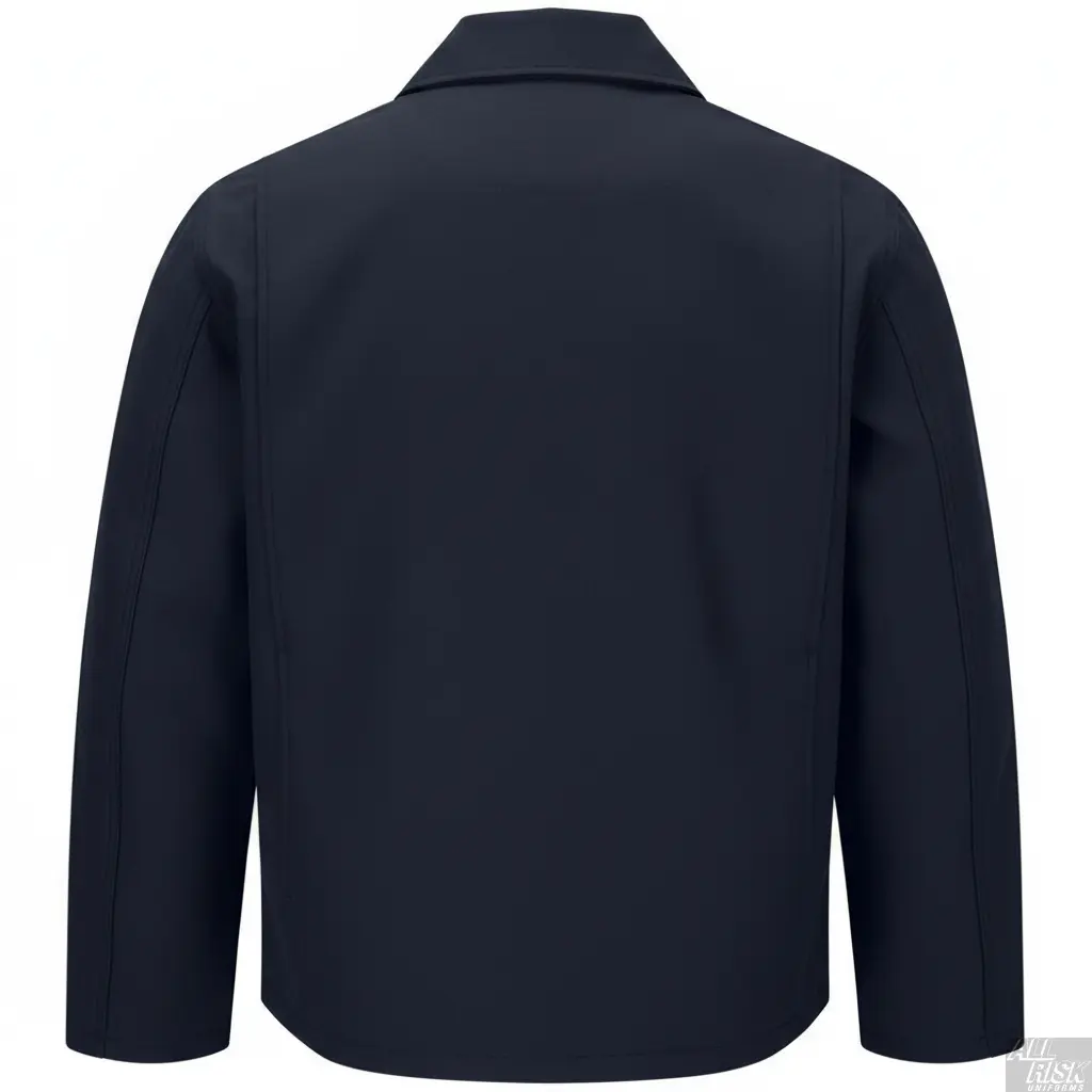 WorkRite Fire Service Jacket - Back View Showing Rear Construction and Shoulder Reinforcement