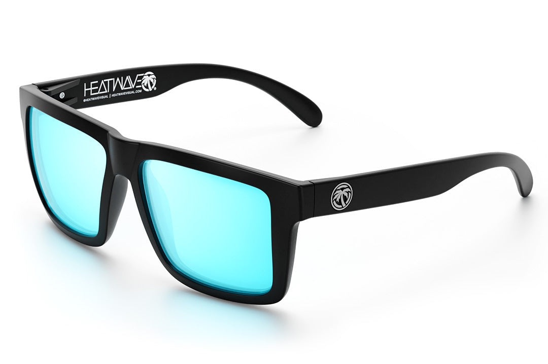 Heat Wave Visual XL VISE Black Frame Arctic Chrome Lens sunglasses view 1