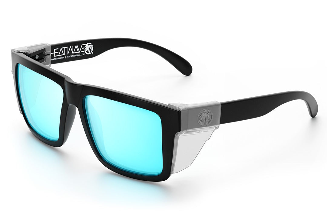 Heat Wave Visual XL VISE Black Frame Arctic Chrome Lens sunglasses view 4