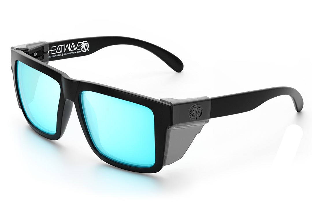 Heat Wave Visual XL VISE Black Frame Arctic Chrome Lens sunglasses view 3