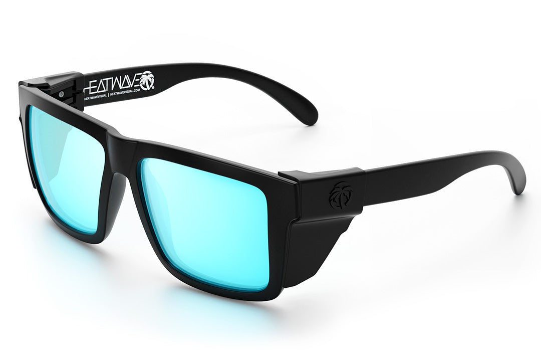 Heat Wave Visual XL VISE Black Frame Arctic Chrome Lens sunglasses view 2