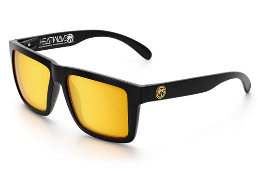 Heat Wave Visual XL VISE Black Frame Gold Lens sunglasses view 1