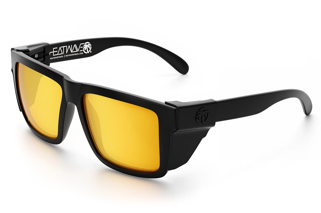 Heat Wave Visual XL VISE Black Frame Gold Lens sunglasses view 2