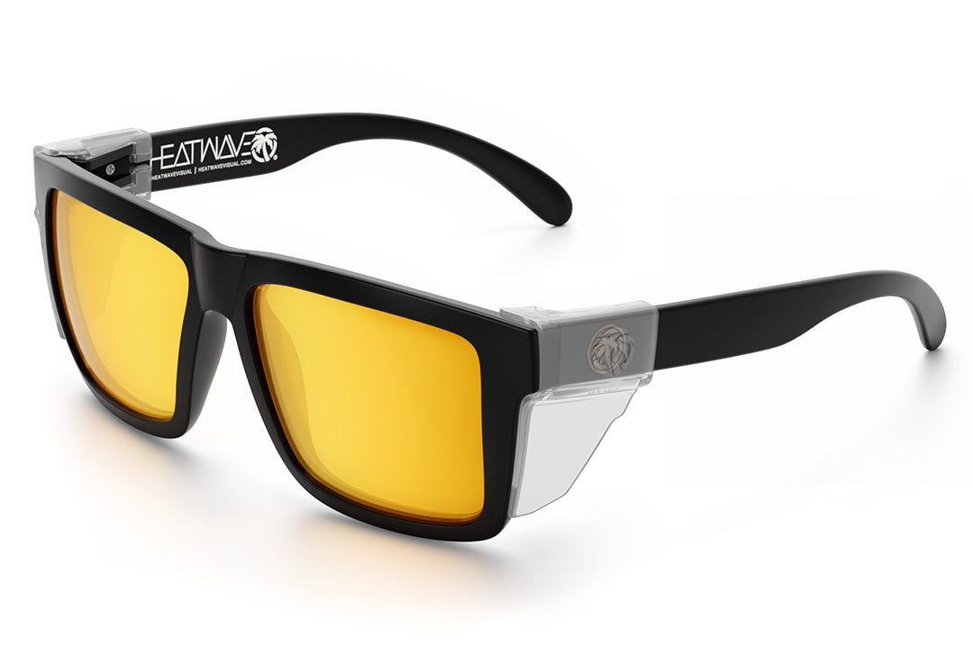 Heat Wave Visual XL VISE Black Frame Gold Lens sunglasses view 4