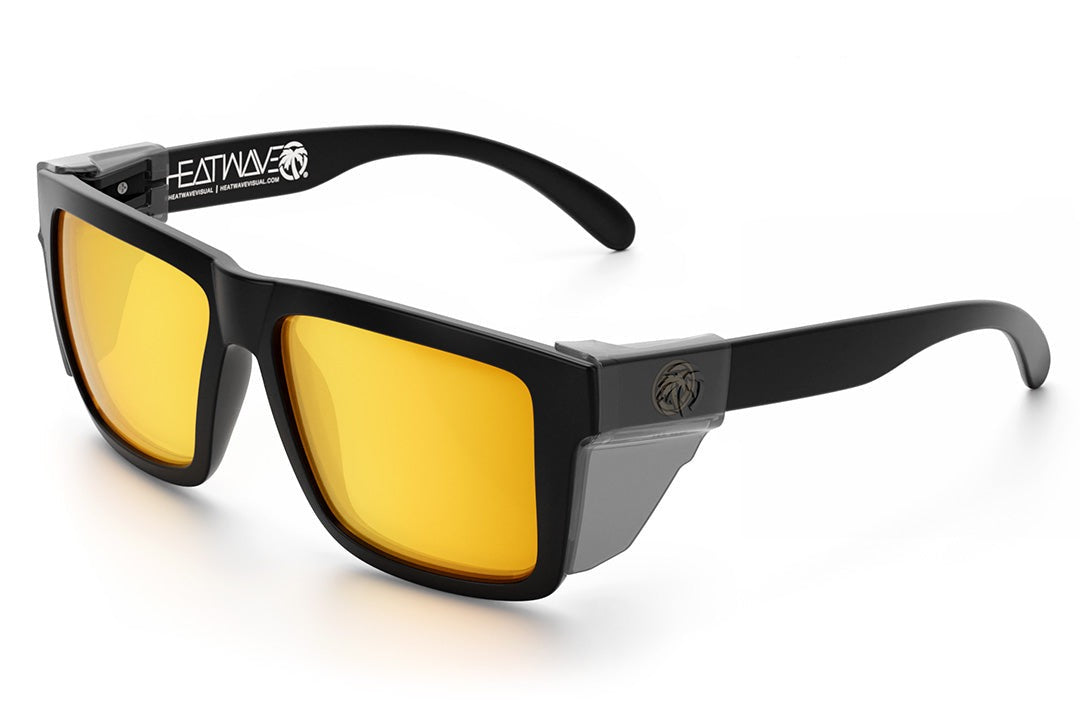 Heat Wave Visual XL VISE Black Frame Gold Lens sunglasses view 3