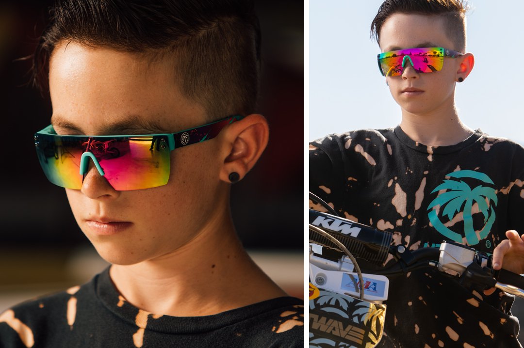 Heat Wave Visual Kids Lazer Face Aqua Splash sunglasses view 8