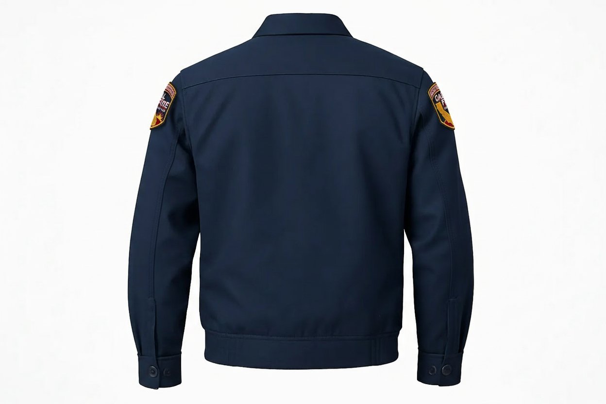 Back view with correct CAL FIRE patches