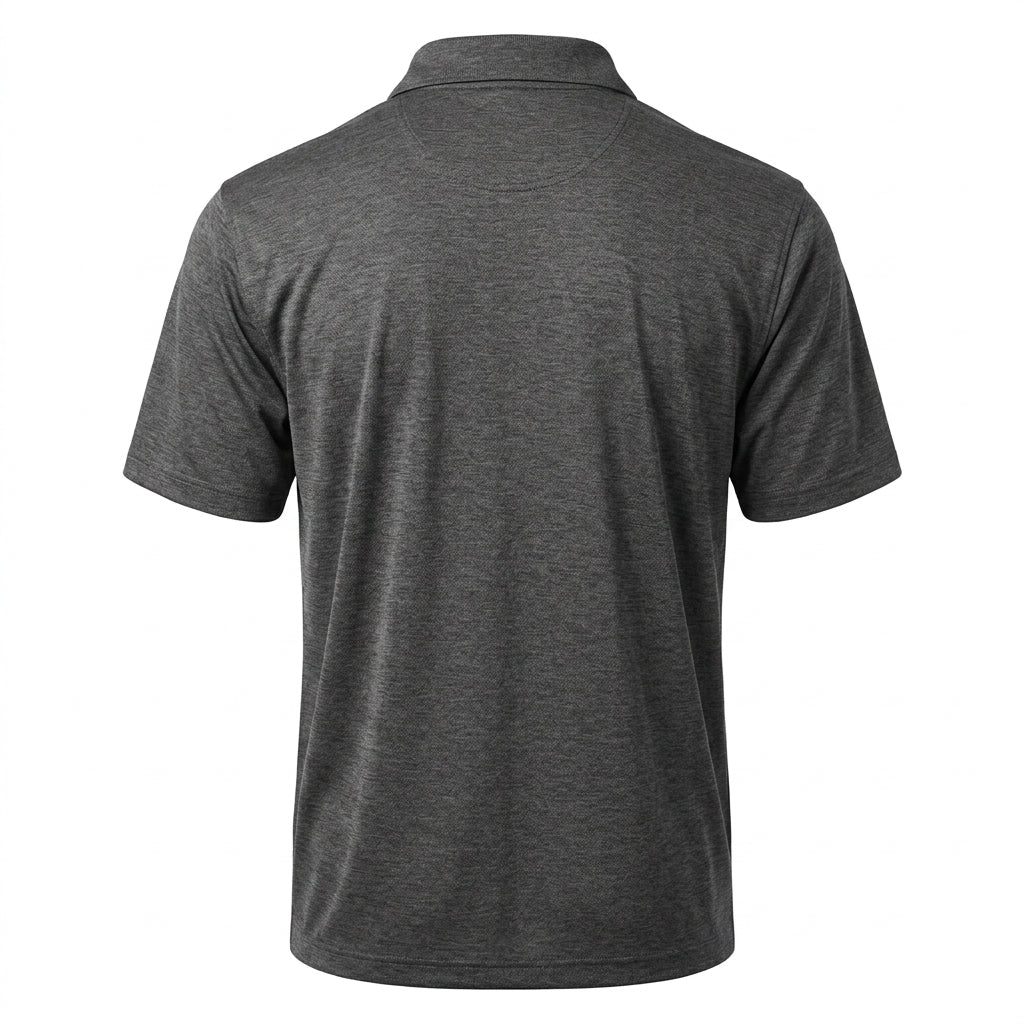 Siskiyou Trojans siskiyou trojans mens performance sport shirt Dark Gray back