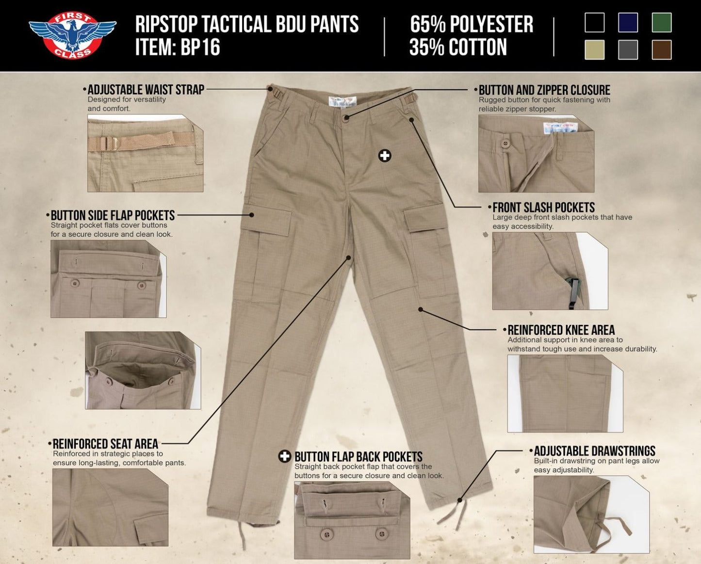 Rip-Stop Tactical BDU Pants