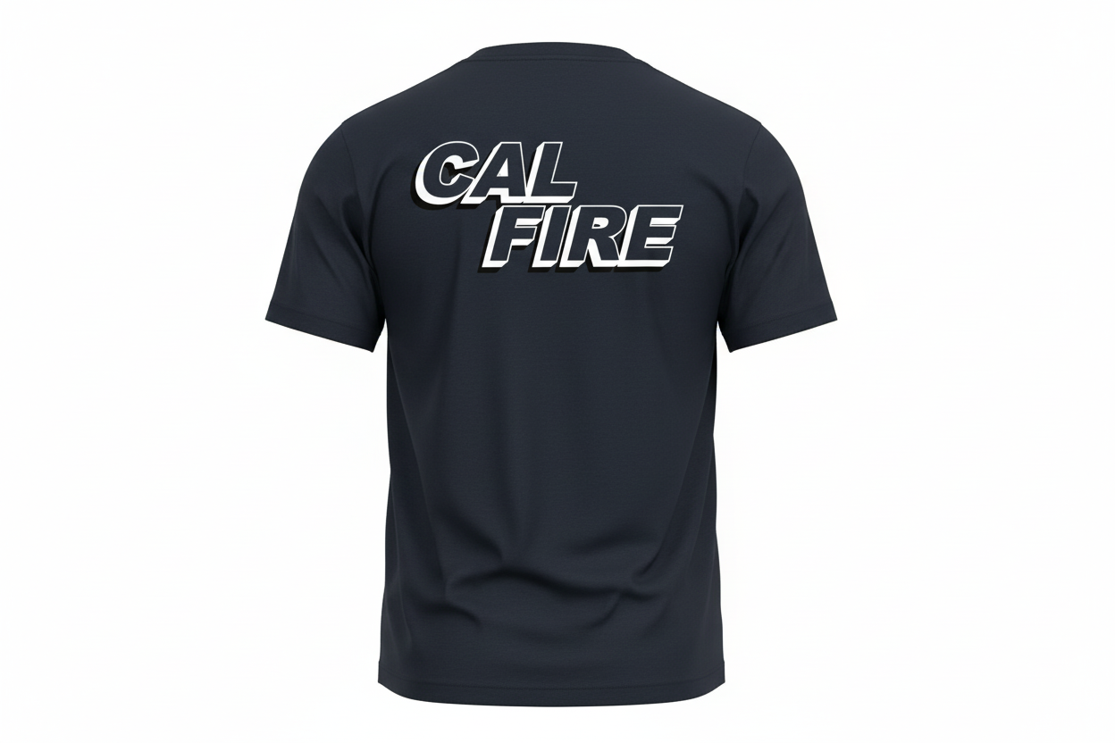 Cal Fire Shirt - Back 3D View