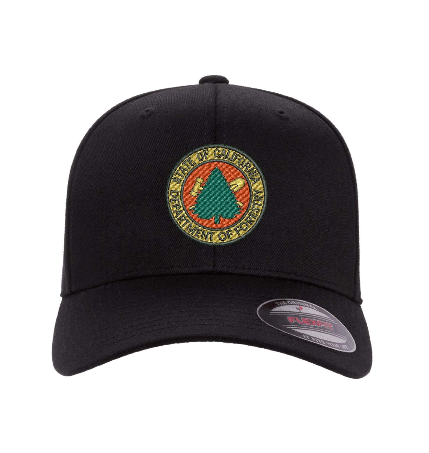 CDF Flexfit 6277 Stretch-Fit hat, CDF shield and tomato logo