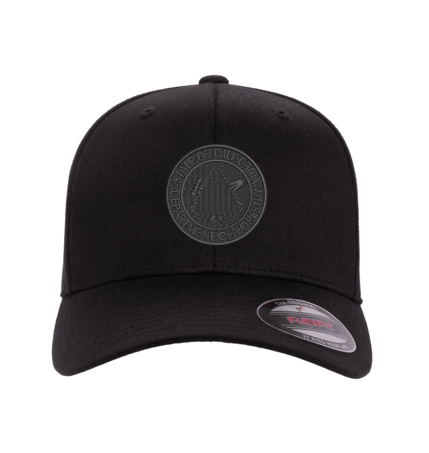 CDF Flexfit 6277 Stretch-Fit hat, CDF shield and tomato logo
