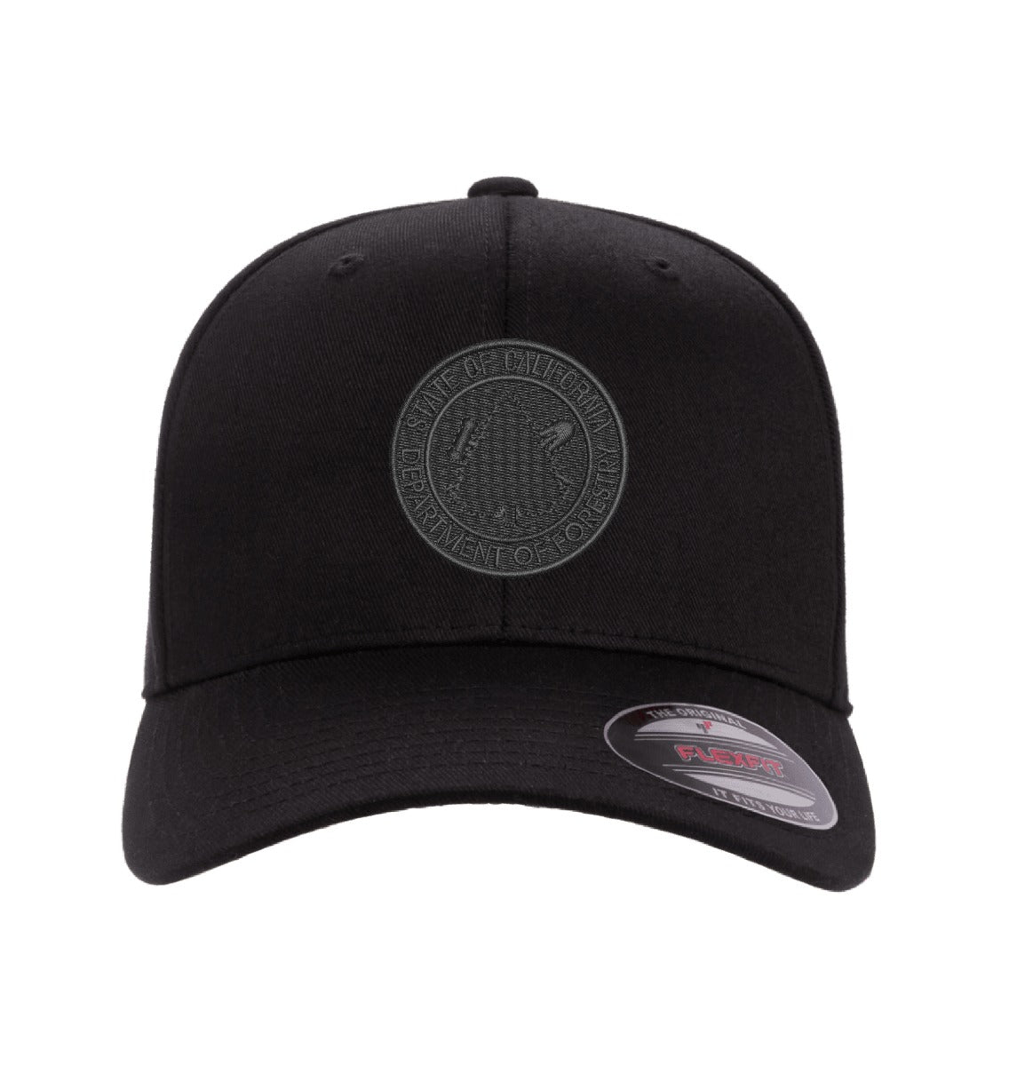 CDF Flexfit 6277 Stretch-Fit hat, CDF shield and tomato logo