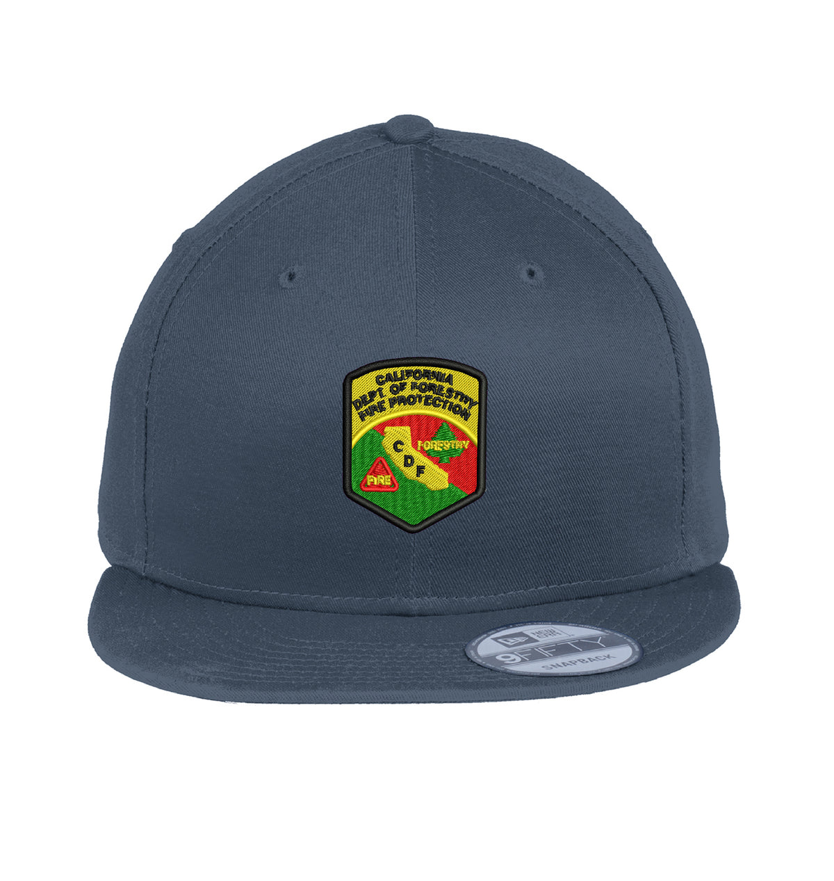CDF New Era 400 Snapback hat, CDF shield and tomato logo