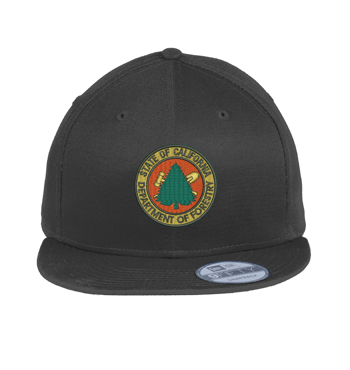 CDF New Era 400 Snapback hat, CDF shield and tomato logo