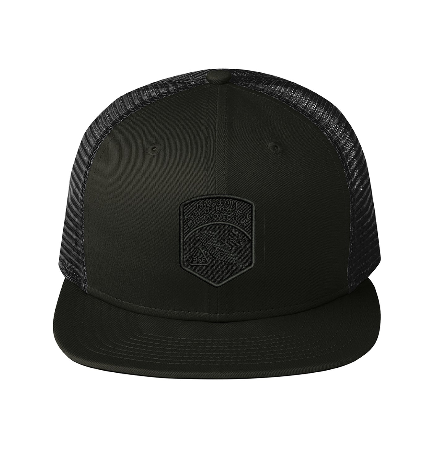 CDF New Era 403 Mesh Snapback hat, CDF shield and tomato logo