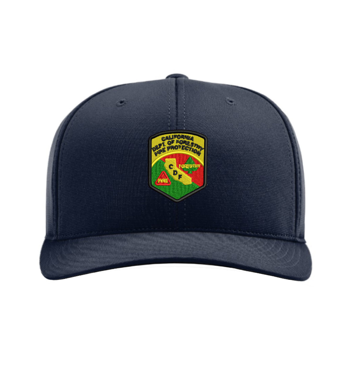 CDF Richardson 653 Stretch-Fit hat, CDF shield and tomato logo