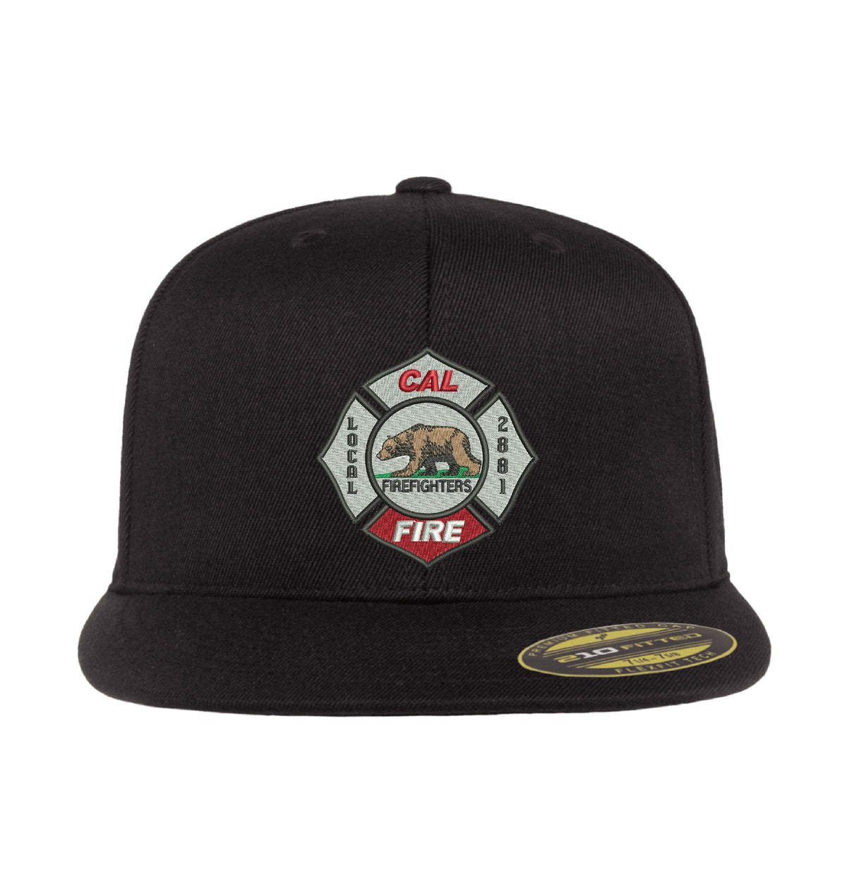 CAL FIRE Flexfit 210 Flat Bill hat, CAL FIRE Local 2881 union maltese