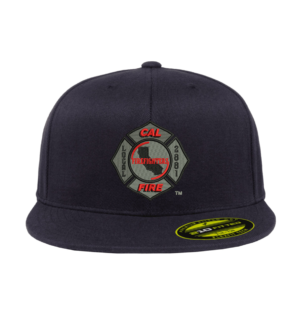CAL FIRE Flexfit 210 Flat Bill hat, CAL FIRE Local 2881 union maltese