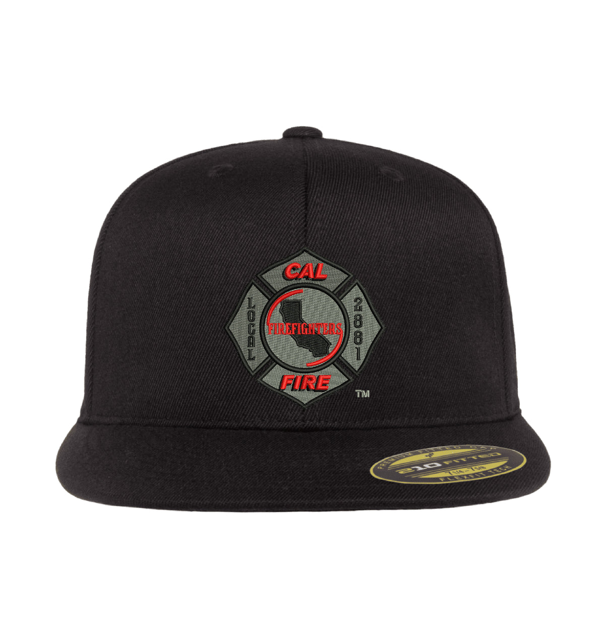 CAL FIRE Flexfit 210 Flat Bill hat, CAL FIRE Local 2881 union maltese