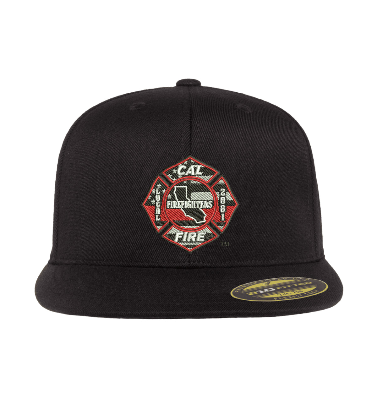 CAL FIRE Flexfit 210 Flat Bill hat, CAL FIRE Local 2881 union maltese