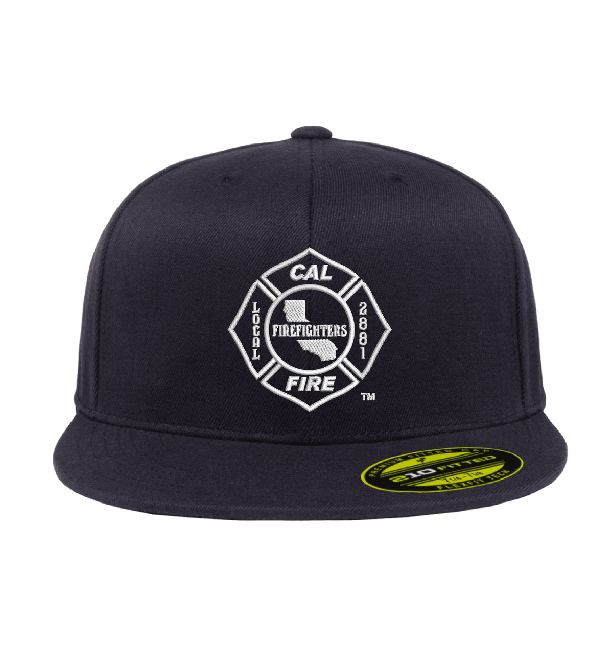 CAL FIRE Flexfit 210 Flat Bill hat, CAL FIRE Local 2881 union maltese