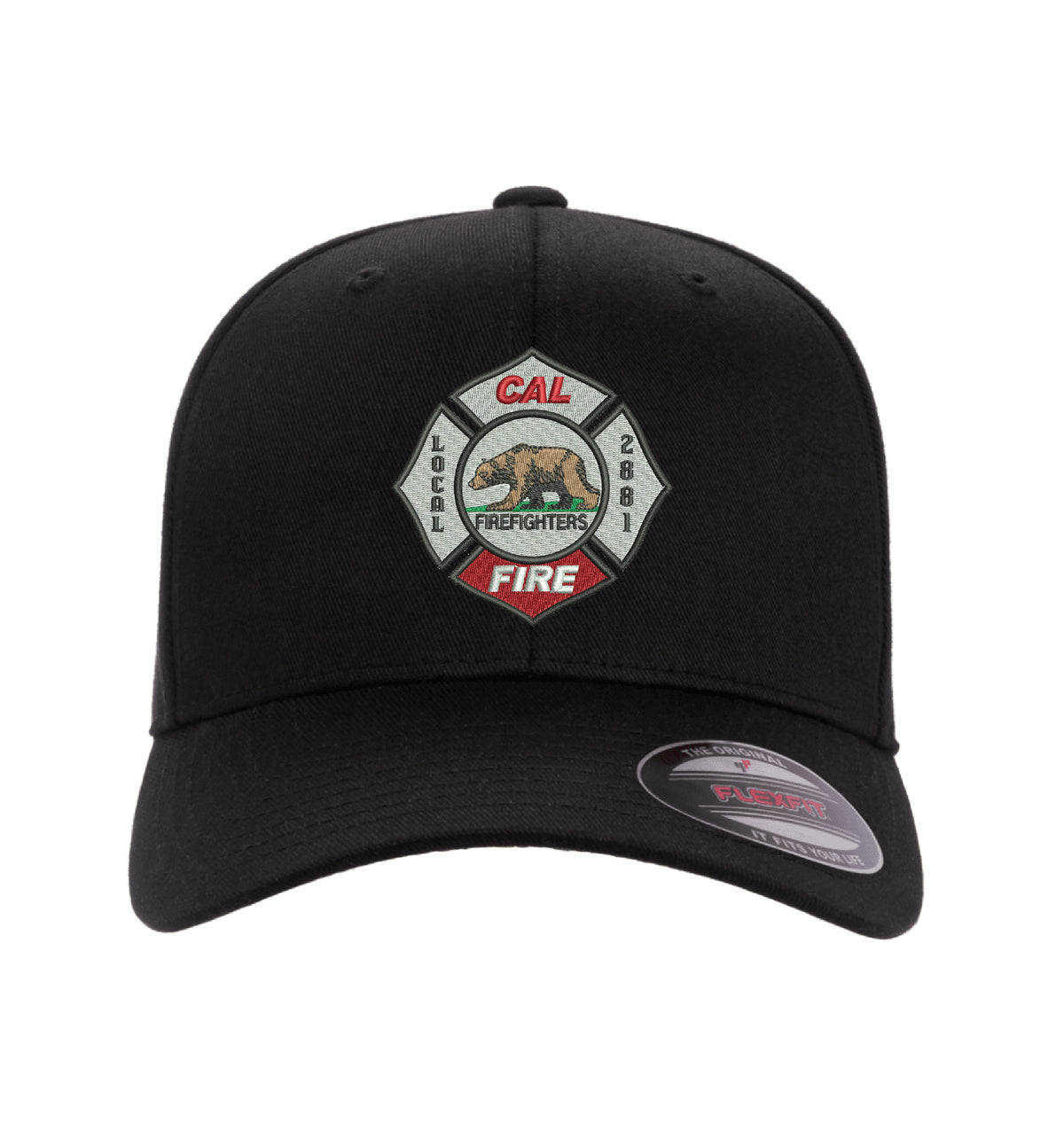 CAL FIRE Flexfit 6277 Stretch-Fit hat, CAL FIRE Local 2881 union maltese